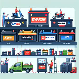 Buy Amaron, Exide, Microteck & Luminos Batteries | Two-Wheeler & Four-Wheeler