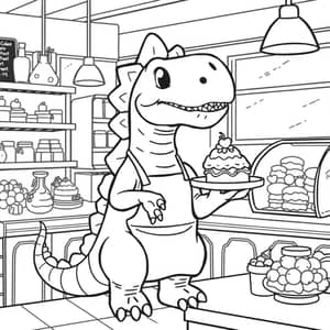 Cute Dinosaur Coloring Book for Adults