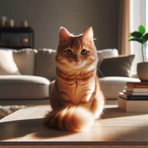 Ginger Cat Basking in Sunlight | Warm and Cozy Scene