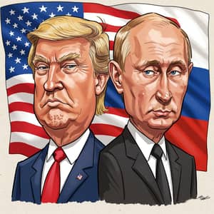 Trump and Putin Cartoon: A Unique Political Caricature