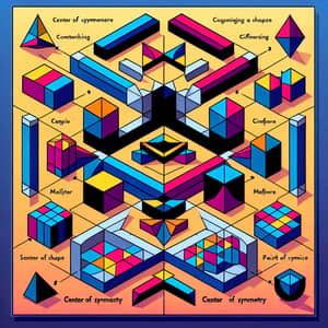 Central Symmetry in Geometric Shapes: Visual Mathematical Concept