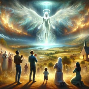 Ethereal Entity Manifestation: Divine Intervention Scene