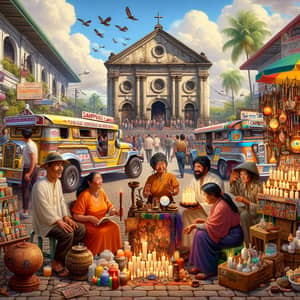 Vibrant Scene at Quiapo Church: Culture and Diversity