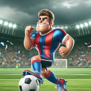 FatMessi | Comical Sports Character in Striped Jersey