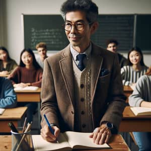 Beloved University Professor Teaching Diverse Students