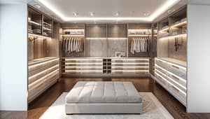 Contemporary Walk-In Closet Design Ideas