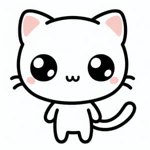 Adorable Cat Clipart: Simple, Minimalist Design