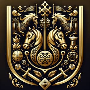 Golden Horde Coat of Arms: Professional, Serious, Clear Design