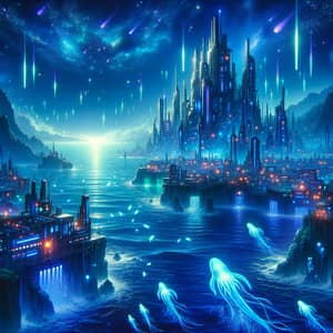 Discover the Great Cyanthian Abyss | Glowing Cyberpunk City & Bioluminescent Whales