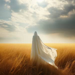 Serene Figure in Golden Field | Surreal Photography