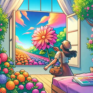 Vibrant Garden Scene Inspires Artist | Creative Imagination