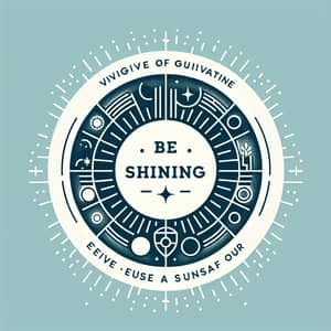 Be SHINING - Motivational White Circle Fields