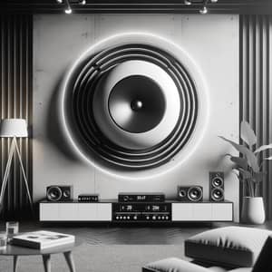 Modern Minimalistic Stereo Music System - Artistic Design