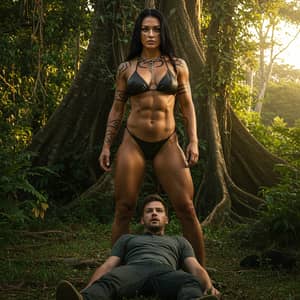 Giant Tall Amazon Woman Femdom Man