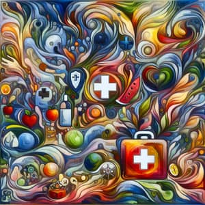 Health and Safety Abstract Art - Vibrant Interpretations