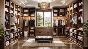 Mid-Century Modern Walk-In Closet Design Ideas