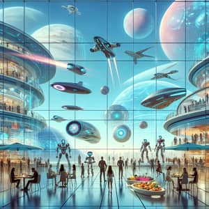 Futuristic Setting with Panoramic Windows and High-Tech Buildings