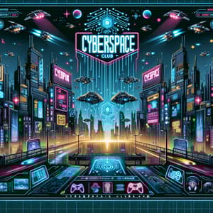 CyberSpace Gaming Club - Future-Tech Neon Aesthetic