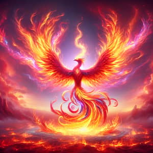 Mythical Phoenix Rising - Symbol of Rebirth and Resilience