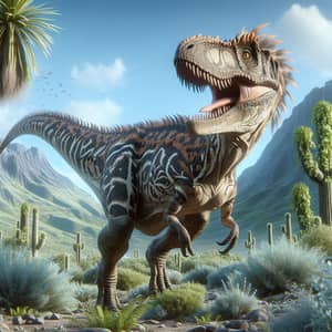 Detailed Herrerasaurus Illustration in Late Triassic Period