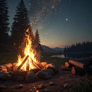 Cozy Campfire Scenes with Soothing Sounds