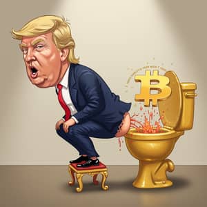 Trump Bitcoin Caricature: Humor and Satire