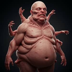 Disturbing Hyper-Realistic Humanoid Creature Art