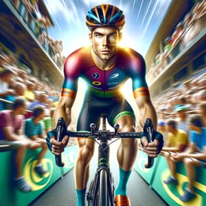 Professional Bicycle Racer Portrait | Tour de France Theme