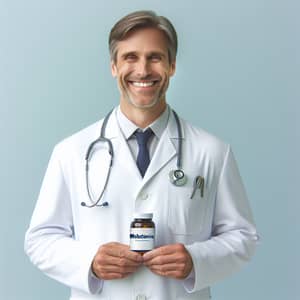 Friendly Doctor Promoting Melatonin for Better Sleep