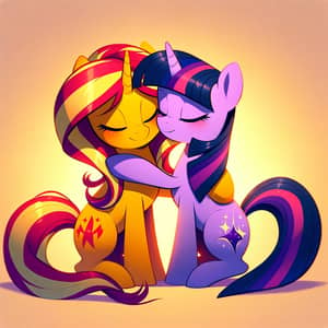 Sunset Shimmer & Twilight Sparkle: Emblem of Friendship