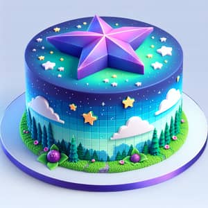 Stardew Valley-Themed Enchanted Round Cake