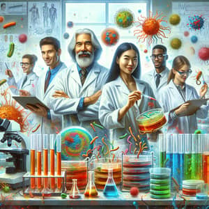 Eccentric Scientists in a Vibrant Lab Setting