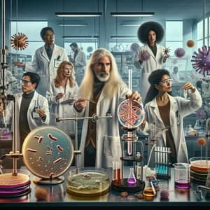 Eccentric Scientists in a Microbiology Lab Experiment