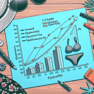 Graph Showing Demand and Supply Changes with Summer Holidays Background