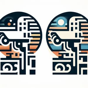 Stylized Urban Surveillance Icons | CCTV Camera Designs