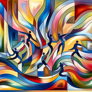 Vibrant Abstract Dance Artistry