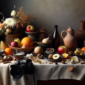 Still Life Photography with Canon Mark 2 Camera | Natural Lighting Studio Setup