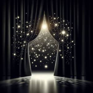 Magical Black Curtain with Light Effects