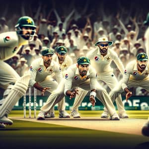 Intense Cricket Action: Pakistan Test Match Moments