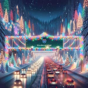 Christmas Highway: Enchanting Winter Wonderland