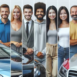 Diverse Group of Car Enthusiasts by Seven Models