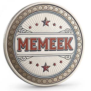 Cool Coin Design Featuring Memeek