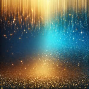 Radiant Sparkle Gold & Blue Gradient Image