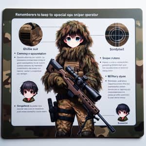 Anime Boy Ghillie Suit Sniper Operator | Camouflage Character