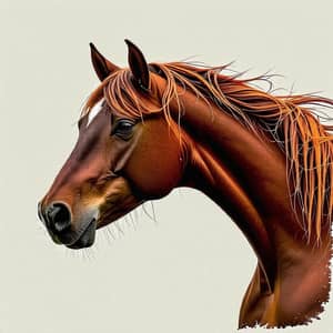 Stunning Male Horse with Red Fur