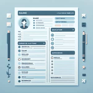 Professional Resume Template | Fillable CV Design