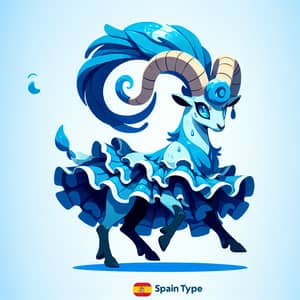 Kingly Spanish Ibex Water Pokemon Inspired by Spain