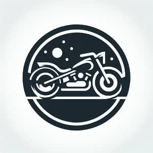 Stylized Motorcycle Icon: Moto Icono Design