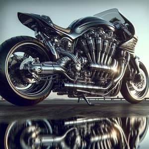 Dynamic and Sleek Motorcycle: Symbol of Power and Freedom