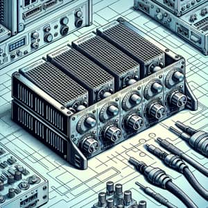 High-Quality 4-channel Power Supply Unit Illustration